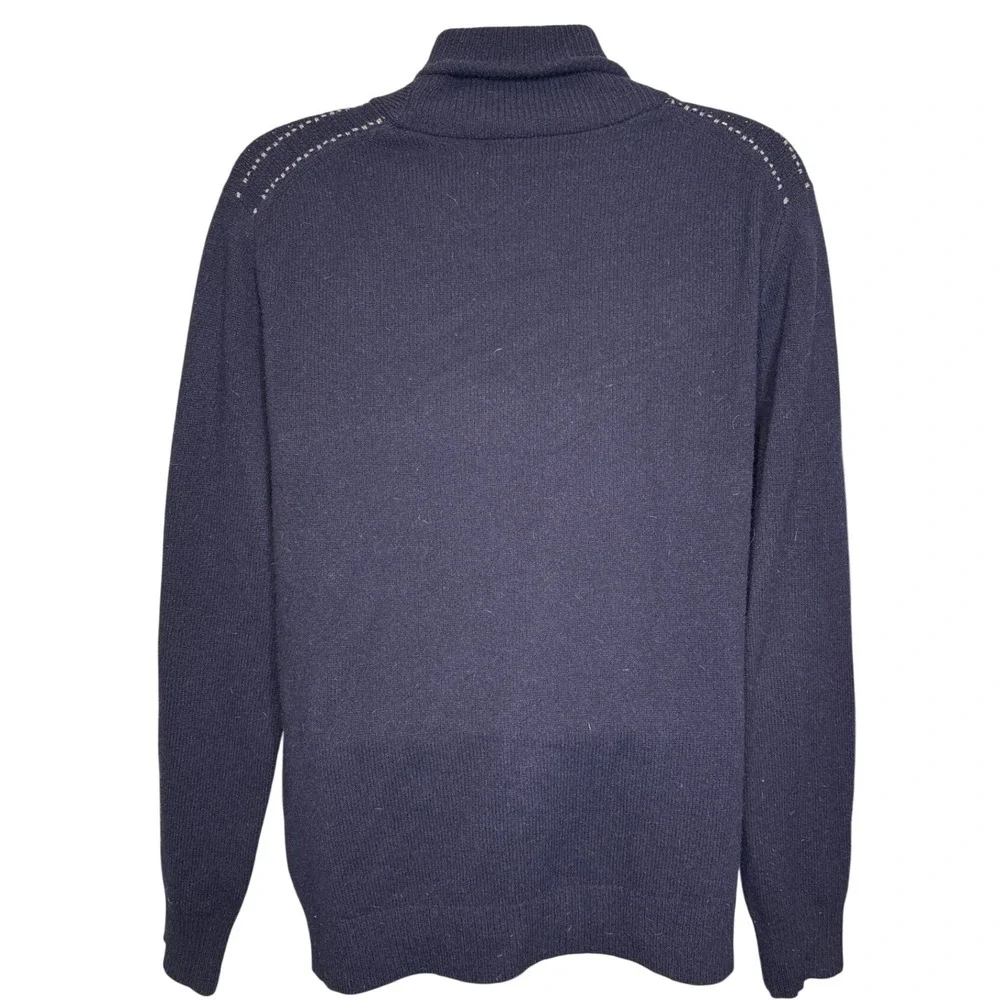 J Crew Mens Navy Lambswool Shawl‎ Collar Cardigan Sweater Size L Heritage Preppy